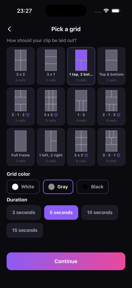 Pick a grid